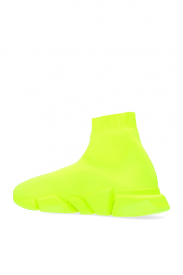 【balenciaga】Speed 2.0 スニーカー シャイニー ホワイト の ウィメンズ Speed 2.0 Full Clear Sole リサイクル